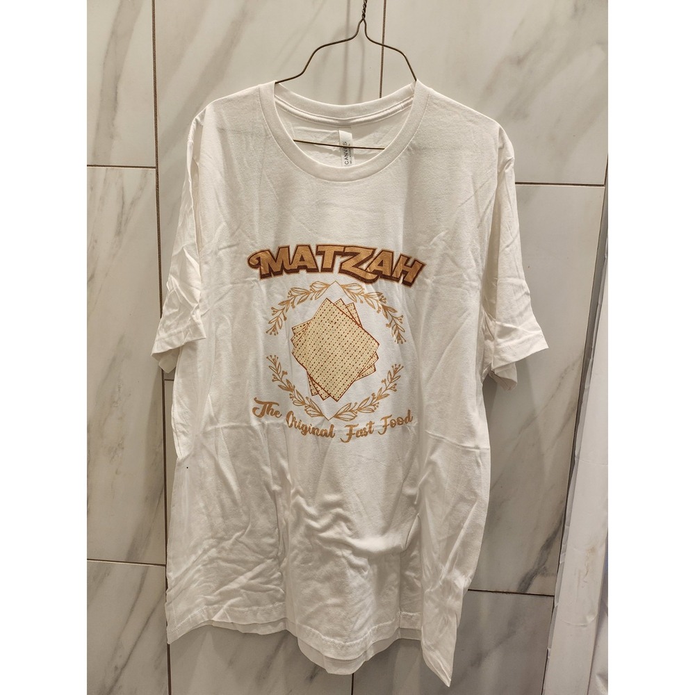 NWT-Passover Matzah The Original Seder Vintage Funny Fast Food T-Shirt, Size XL